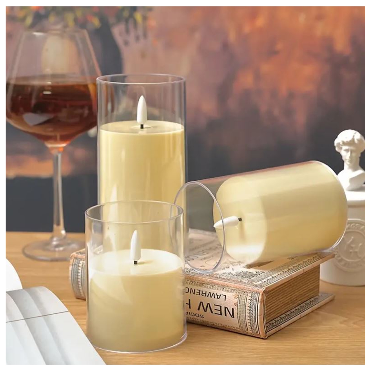 Miniatura 3 de Velas sin Llama Decorativas Setx3 Pila